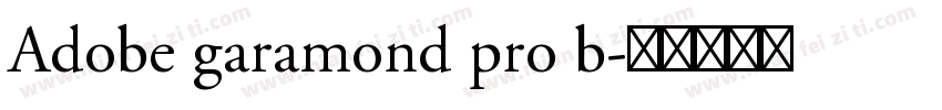 Adobe garamond pro b字体转换